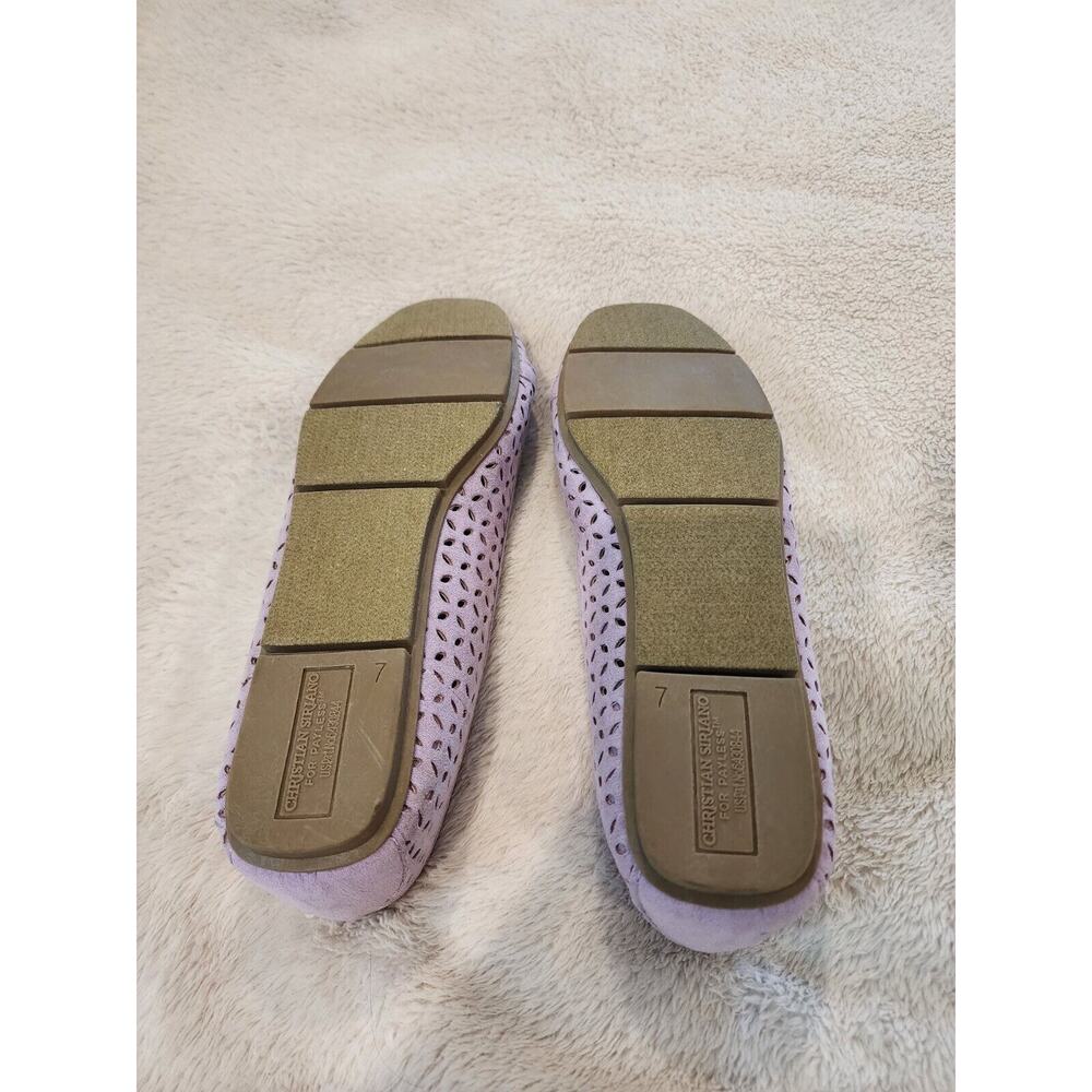 CHRISTIAN SIRIANO for Payless Delilah Flats Medallion Cutout Purple Lilac Sz 7 - Picture 4 of 5